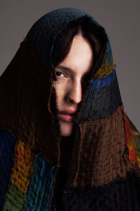 One of a kind handmade patchwork shawl