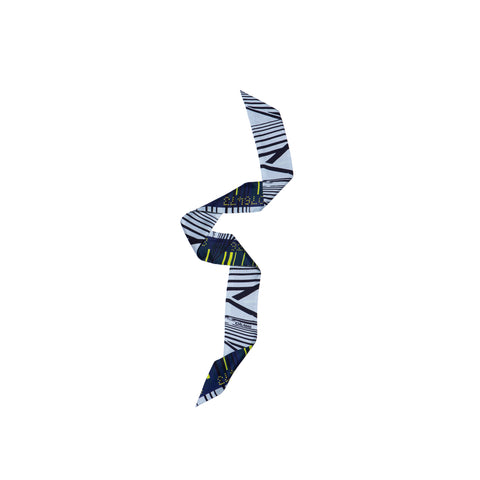 Printed mini silk scarf in a narrow shape and diagonal edges