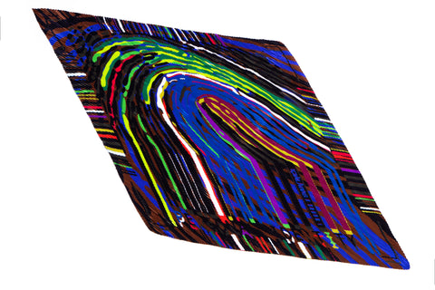 plisse silk scarf