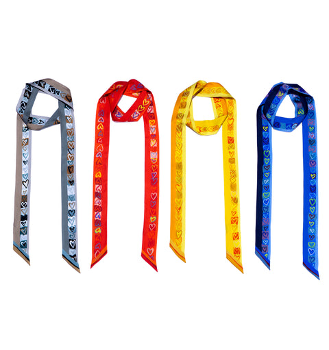 skinny silk twill scarves collection