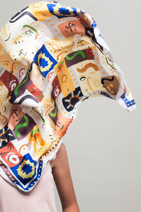 Woogie Square Silk Scarf | Buy Cheap Silk Scarf