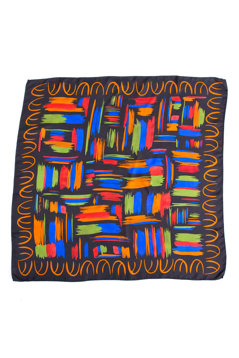 Printed square silk scarf made from luxurious twill